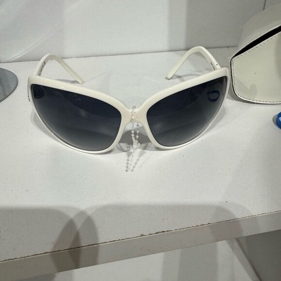 Dolce & Gabbana White Frame Sunglasses